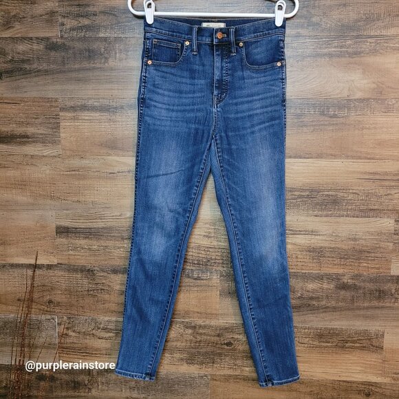 Madewell Jeans 27 Skinny 10" High Rise Danny Wash G7391 Tummy Control Stretch - Picture 1 of 13